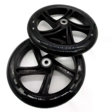 2 piezas de rueda de scooter de 200 mm, material de PU, grosor de la rueda de 30 mm, rodamiento ABEC-7,