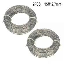 2 uppsättningar kärnförstärkt grästrimmerlinje 2/24/27/3 mm 15 m trådspolstrimmer Gräsklipparspollinje