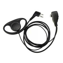Oreillette clip-oreille PTT 2 broches en forme de D pour radios bidirectionnelles Motorola GP88S GP300