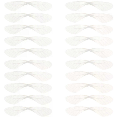 20 pezzi di ali di libellula simulate, accessori per orecchini, ali di libellula artificiali, pendenti,