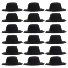 20 pezzi di cappelli di paglia per donne, mini decorazioni formali in miniatura nere, per travestimenti
