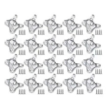 20 st Zinklegering Butterfly Corner Code Avtagbar hörnstag Metall rätvinkliga konsoler Möbel