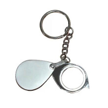 20x Zakloep Cadeau Metalen Opvouwbaar Glas met Sleutelhanger Sieraden Loep Lens 22mm voor het Lezen