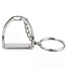 1Pcs Simple Elegant Design Western Stirrup Keychain Key Ring Hanger Tool For Men Women Bag Decoration