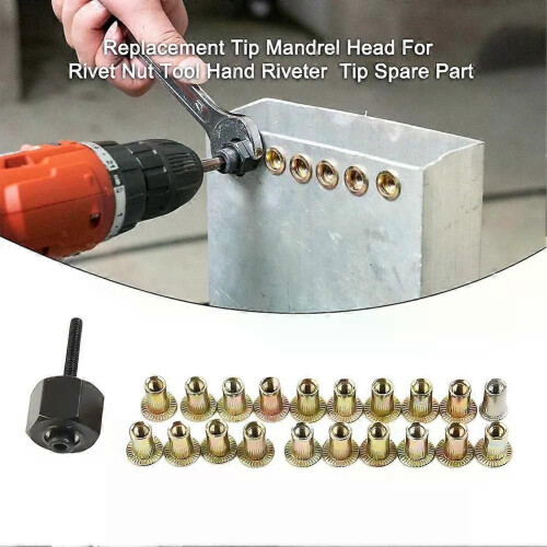 21pcs Rivet Nut Tool Hand Rivet Nut Head Simple Installation Manual Riveter Rivnut Tool Accessory For