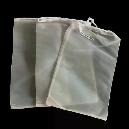 Filtration Jus Soja Sac Filtrant Nylon 200 Mailles - Lot De 3, 45x60cm, Pour Jus/Bière Accessoire Cuisine Amateur
