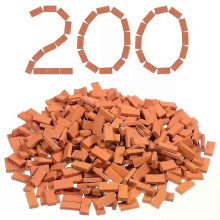 200 Stück Mini-Ziegel für die Landschaftsgestaltung, Miniatur-Ziegel, Ziegelwand, kleine Ziegel für