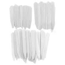 200 piezas de 5/65/7 cm de plástico blanco para cuello, tirantes, refuerzos, camisas, blusas, regalo