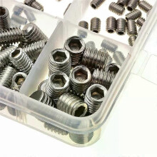 200 stuks M3 M4 M5 M6 M8 304 roestvrijstalen stelschroeven, inbusschroeven, assortiment, platte zeskantschroeven
