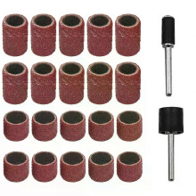 22 st Sliptrummor Kit Slipband 6mm 13mm Sanddorn Passar för borr Roterande slipverktyg Slipning