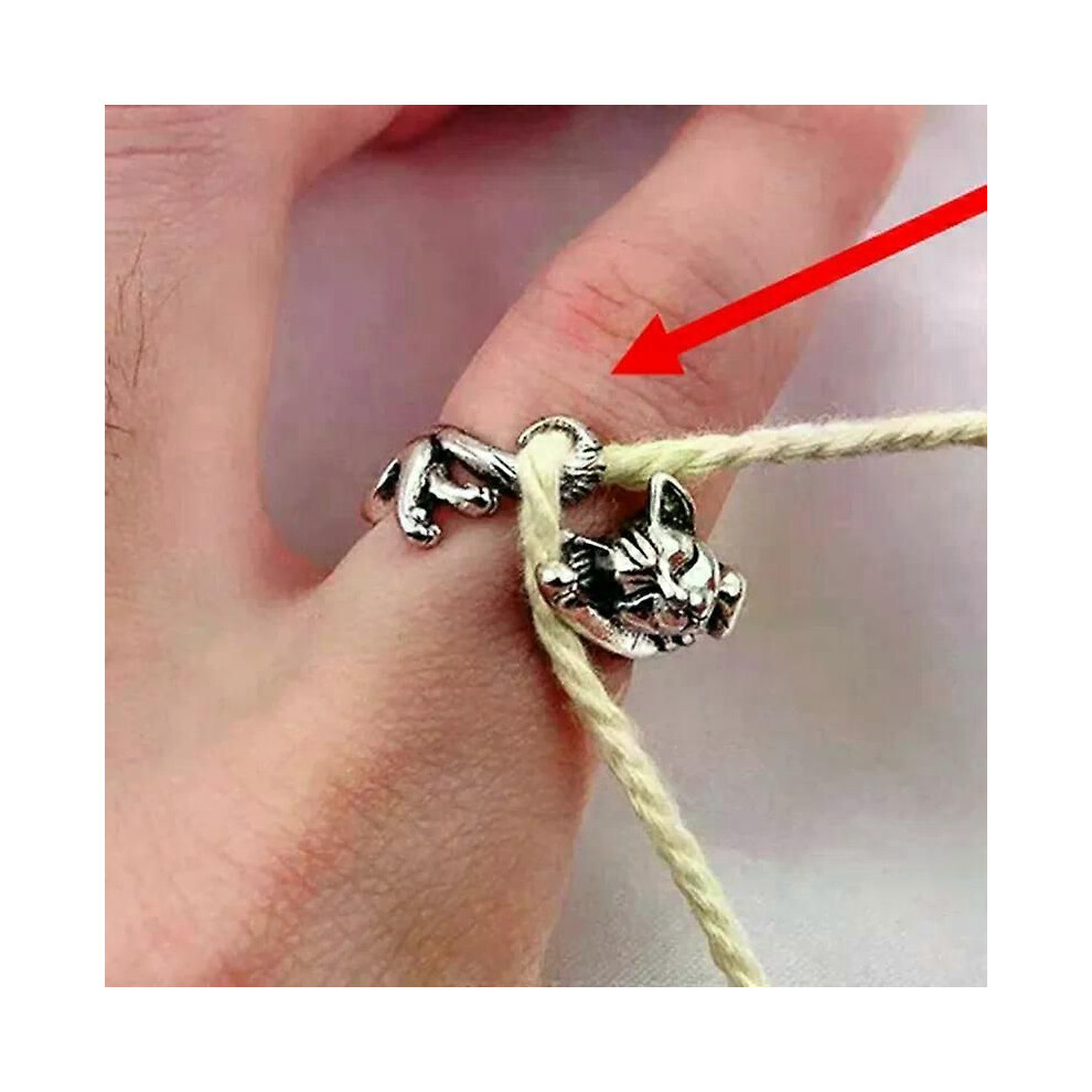 1X Anello Regolabile Per Maglia Anello Per Uncinetto Anello Per Maglia Anello Per Uncinetto Accessorio