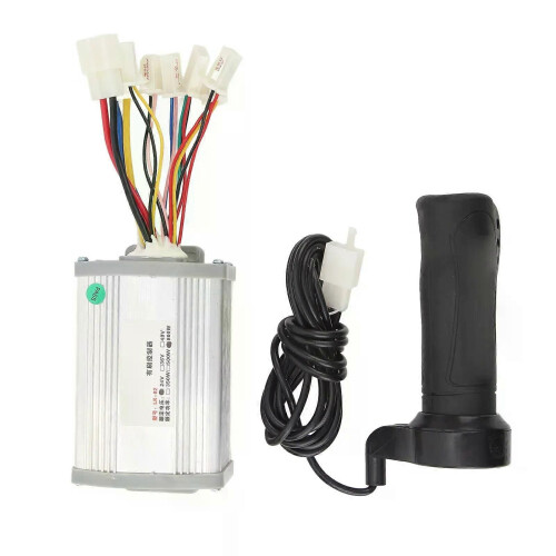 24V 800W Elcykel Borstad Motor Controller Kit Borst Motor Speed Controller med Twist Grip Set