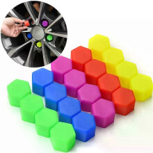 20 stücke 17mm 19mm 15mm Schwarz Auto Rad Kappen Schrauben Abdeckungen Muttern Silikon Auto Rad Hub