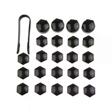 24 teile/satz 17 MM Schwarz Radmutter Bolzen Borte Bolzen Abdeckkappe Für Opel Für BMW 16mm x 17mm Mutter