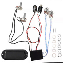 2-bands actieve basgitaar EQ Equalizer Preamp Circuit Pickup Zwart
