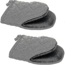 2-pack mini ovenwanten hittebestendige antislip neopreen katoenen handschoenen met ophanglus voor magnetron