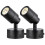 Lot de 2 spots LED d'intérieur, 3 W, éclairage vers le haut, projecteur de sol d'intérieur, éclairage 1