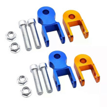 2 pares de extensiones de amortiguador universales de aluminio para motocicleta