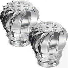 2 Pcs 110Mm Non Power Roof Ventilator Wind Turbines Attic Air Vent For Houses Factory Attic Farm Leak