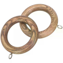 2 Pcs Vorhang Ringe Holz Vintage Hängen Römischen Stange Ringe Fenster Zubehör Sicher Decor Hardware