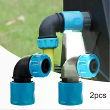2 connettori rapidi a gomito con angolo di 90 gradi per tubo da giardino da 1/2 pollice, collegamento