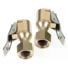 2 Stücke 1/4 Zoll Innengewinde NPT Hochleistungs-Luftspannfutter mit geschlossenem Durchfluss und Clip