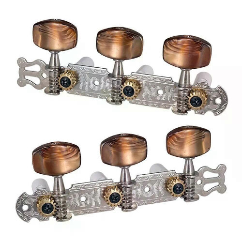 2st 1:18 klassisk silvergitarrtuner Stämning av maskinhuvuden Nyckelpinnar för gitarrdelar