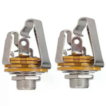 2 stuks 1/4 inch 635 mm stereo-ingangsaansluiting voor elektrische gitaar, basgitaar-pickup en uitgangsaansluiting