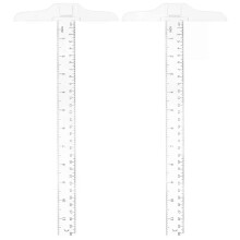2st 30 cm T-Square dubbelsidig skala Plastmätverktyg T-formlinjal för ritning och allmän layout