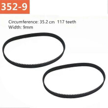2 pezzi 352 cm / 352 cm cinghia di trasmissione in gomma per levigatrice a nastro per cinghia di trasmissione
