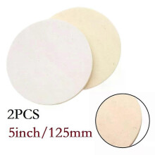 2 stuks 5 inch 125 mm wollen vilt polijstpad haakse slijper voor glas roestvrij staal wiel vilt polijsten