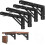 Lot de 2 supports d'angle pliables et réglables pour table, banc, étagère, meuble, fixation murale, 1