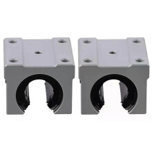 2 stuks SBR20UU aluminium blok 20 mm lineaire beweging kogellager glijblok passend voor SBR20 20 mm
