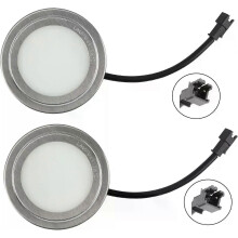 2-st DC 12V 15W kåpa med SM-sockel Robust underskåp i rostfritt stål LED-ljus