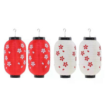 2 stuks decoratieve lantaarns, lichtgewicht 8 inch Japanse lantaarn zonder lampjes, langdurig gebruik