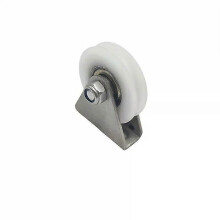 2 stuks U-groefwiel met beugellager 6 mm stalen kabelpoeliewiel met basis 6 * 38 mm voor draadgeleider