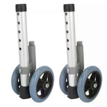 2 stuks Walker Feet-wielen, vergrendelbare Walker-wielen, verstelbare hoogte, voorkomen vervorming met
