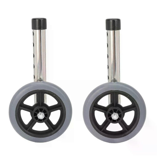 2pcs Walker Wheels Universal Walker Wheels Replacement 6 Adjustable Height Rollator Wheels Accessories