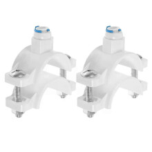 Lot de 2 colliers de serrage pour filtres à eau, valve blanche, clip de fixation pour selle de vidange
