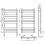 AICA (Anthracite, 1000x600mm) Heated Towel Rail Flat Central Heating Radiator 3