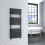 AICA (Anthracite, 1200x450mm) Heated Towel Rail Flat Central Heating Radiator 2
