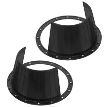 2 stuks zwarte auto luidspreker adapter ring waterdichte hoes spatwaterdichte plastic vizier luidspreker