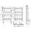 AICA (White, 800x450mm) Heated Towel Rail Flat Central Heating Radiator 3