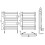 AICA (White, 800x600mm) Heated Towel Rail Flat Central Heating Radiator 3