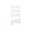 AICA (White, 1000x600mm) Heated Towel Rail Flat Central Heating Radiator 4