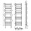 AICA (White, 1600x450mm) Heated Towel Rail Flat Central Heating Radiator 3