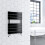 AICA (Black, 650x400mm) Heated Towel Rail Flat Central Heating Radiator 2