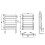 AICA (Black, 650x500mm) Heated Towel Rail Flat Central Heating Radiator 3