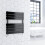AICA (Black, 650x500mm) Heated Towel Rail Flat Central Heating Radiator 2