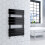 AICA (Black, 800x450mm) Heated Towel Rail Flat Central Heating Radiator 2